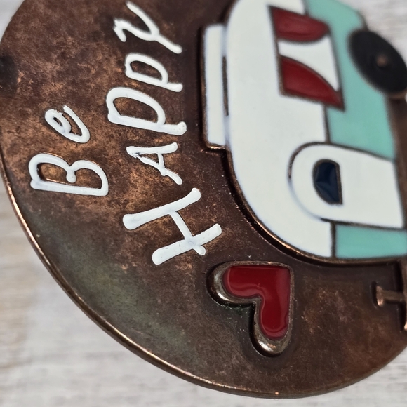 Be Happy Love Camping Pendant and Chain - Picture 10 of 10